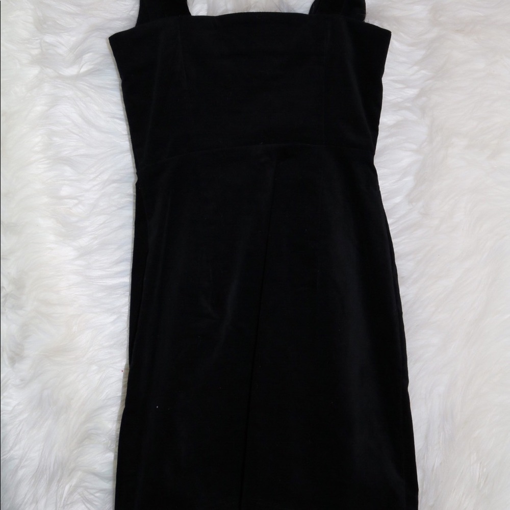Suede Black Mini Dress